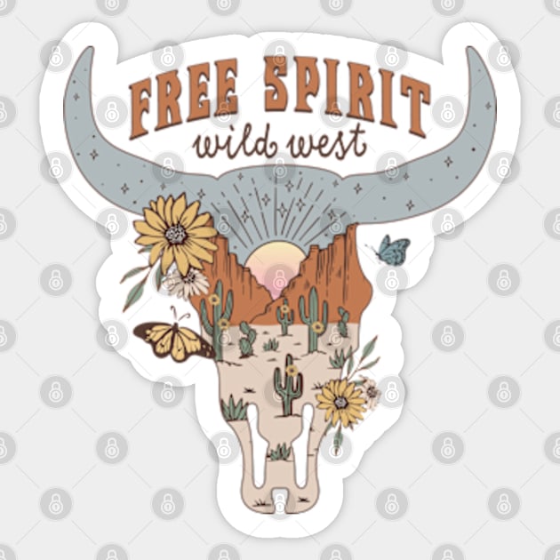 FREE SPIRIT WILD WEST Sticker by lightsdsgn